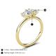 5 - Francesca 1.75 ctw Heart Shape (6.00 mm) IGI Certified Lab Grown Diamond & Lab Created White Sapphire Toi Et Moi Engagement Ring 