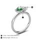 5 - Francesca 1.60 ctw Heart Shape (6.00 mm) Lab Created Alexandrite & IGI Certified Lab Grown Diamond Toi Et Moi Engagement Ring 