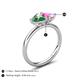 5 - Francesca 1.65 ctw Heart Shape (6.00 mm) Lab Created Alexandrite & Lab Created Pink Sapphire Toi Et Moi Engagement Ring 