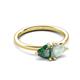 3 - Francesca 1.20 ctw Heart Shape (6.00 mm) Lab Created Alexandrite & Opal Toi Et Moi Engagement Ring 