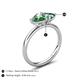 5 - Francesca 1.50 ctw Heart Shape (6.00 mm) Lab Created Alexandrite Toi Et Moi Engagement Ring 