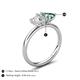 5 - Francesca 1.65 ctw Heart Shape (6.00 mm) Lab Created White Sapphire & Lab Created Alexandrite Toi Et Moi Engagement Ring 