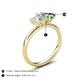 5 - Francesca 1.65 ctw Heart Shape (6.00 mm) Lab Created White Sapphire & Lab Created Alexandrite Toi Et Moi Engagement Ring 