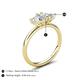 5 - Francesca 1.80 ctw Heart Shape (6.00 mm) Lab Created White Sapphire Toi Et Moi Engagement Ring 