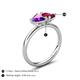 5 - Francesca 1.48 ctw Heart Shape (6.00 mm) Amethyst & Lab Created Ruby Toi Et Moi Engagement Ring 