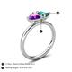 5 - Francesca 1.68 ctw Heart Shape (6.00 mm) Amethyst & London Blue Topaz Toi Et Moi Engagement Ring 