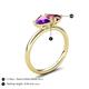 5 - Francesca 1.48 ctw Heart Shape (6.00 mm) Amethyst & Pink Tourmaline Toi Et Moi Engagement Ring 