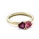 3 - Francesca 1.90 ctw Heart Shape (6.00 mm) Rhodolite Garnet & Pink Tourmaline Toi Et Moi Engagement Ring 