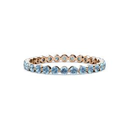 Valerie Aquamarine Eternity Band Floating Aquamarine Womens Eternity Ring Stackable ctw K Rose Gold