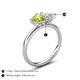 5 - Francesca 1.65 ctw Heart Shape (6.00 mm) Peridot & Moissanite Toi Et Moi Engagement Ring 