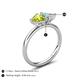 5 - Francesca 1.40 ctw Heart Shape (6.00 mm) Peridot & Opal Toi Et Moi Engagement Ring 