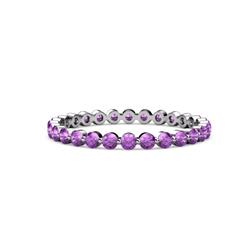 Valerie Amethyst Eternity Band Floating Amethyst Womens Eternity Ring Stackable ctw K White Gold