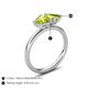 5 - Francesca 1.90 ctw Heart Shape (6.00 mm) Peridot Toi Et Moi Engagement Ring 