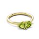 3 - Francesca 1.90 ctw Heart Shape (6.00 mm) Peridot Toi Et Moi Engagement Ring 