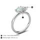 5 - Francesca 1.30 ctw Heart Shape (6.00 mm) Opal & IGI Certified Lab Grown Diamond Toi Et Moi Engagement Ring 