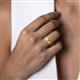 6 - Francesca 1.13 ctw Heart Shape (6.00 mm) Opal & Citrine Toi Et Moi Engagement Ring 