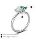 5 - Francesca 1.45 ctw Heart Shape (6.00 mm) Opal & London Blue Topaz Toi Et Moi Engagement Ring 