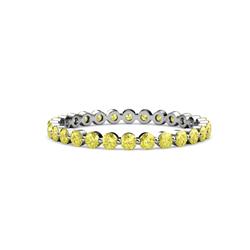Valerie Yellow Sapphire Eternity Band Floating Yellow Sapphire Womens Eternity Ring Stackable ctw K White Gold