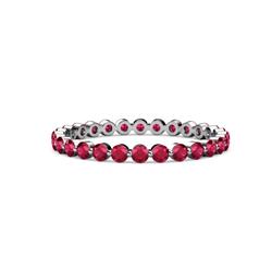 Valerie Ruby Eternity Band Floating Ruby Womens Eternity Ring Stackable ctw K White Gold