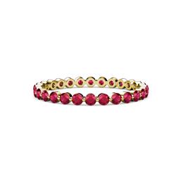Valerie Ruby Eternity Band Floating Ruby Womens Eternity Ring Stackable ctw K Yellow Gold