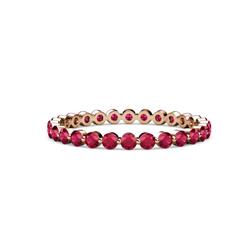Valerie Ruby Eternity Band Floating Ruby Womens Eternity Ring Stackable ctw K Rose Gold