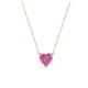 1 - Zaria 0.65 ct Lab Created Pink Sapphire Heart Shape (5.00 mm) Solitaire Pendant Necklace 