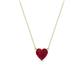 1 - Zaria 0.55 ct Lab Created Ruby Heart Shape (5.00 mm) Solitaire Pendant Necklace 