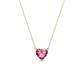 1 - Zaria 0.48 ct Pink Tourmaline Heart Shape (5.00 mm) Solitaire Pendant Necklace 