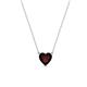 1 - Zaria 0.60 ct Red Garnet Heart Shape (5.00 mm) Solitaire Pendant Necklace 