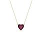 1 - Zaria 0.70 ct Rhodolite Garnet Heart Shape (5.00 mm) Solitaire Pendant Necklace 