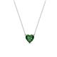 1 - Zaria 0.42 ct Lab Created Emerald Heart Shape (5.00 mm) Solitaire Pendant Necklace 