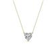 1 - Zaria 0.65 ct Lab Created White Sapphire Heart Shape (5.00 mm) Solitaire Pendant Necklace 