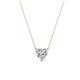 1 - Zaria 0.42 ct Moissanite Heart Shape (5.00 mm) Solitaire Pendant Necklace 