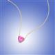 2 - Zaria 0.35 ct Lab Created Pink Sapphire Heart Shape (4.00 mm) Solitaire Pendant Necklace 