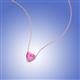 2 - Zaria 0.35 ct Lab Created Pink Sapphire Heart Shape (4.00 mm) Solitaire Pendant Necklace 