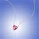 2 - Zaria 0.25 ct Pink Tourmaline Heart Shape (4.00 mm) Solitaire Pendant Necklace 