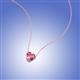 2 - Zaria 0.25 ct Pink Tourmaline Heart Shape (4.00 mm) Solitaire Pendant Necklace 