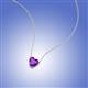 2 - Zaria 0.22 ct Amethyst Heart Shape (4.00 mm) Solitaire Pendant Necklace 