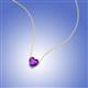 2 - Zaria 0.22 ct Amethyst Heart Shape (4.00 mm) Solitaire Pendant Necklace 