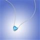 2 - Zaria 0.32 ct Blue Topaz Heart Shape (4.00 mm) Solitaire Pendant Necklace 