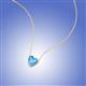 2 - Zaria 0.32 ct Blue Topaz Heart Shape (4.00 mm) Solitaire Pendant Necklace 