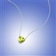 2 - Zaria 0.25 ct Peridot Heart Shape (4.00 mm) Solitaire Pendant Necklace 