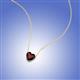 2 - Zaria 0.32 ct Red Garnet Heart Shape (4.00 mm) Solitaire Pendant Necklace 