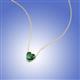 2 - Zaria 0.21 ct Lab Created Emerald Heart Shape (4.00 mm) Solitaire Pendant Necklace 