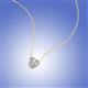2 - Zaria 0.34 ct Lab Created White Sapphire Heart Shape (4.00 mm) Solitaire Pendant Necklace 