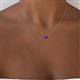 3 - Zaria 0.22 ct Amethyst Heart Shape (4.00 mm) Solitaire Pendant Necklace 