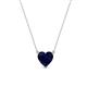 1 - Zaria 0.90 ct Lab Created Blue Sapphire Heart Shape (6.00 mm) Solitaire Pendant Necklace 