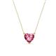1 - Zaria 0.80 ct Pink Tourmaline Heart Shape (6.00 mm) Solitaire Pendant Necklace 