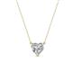 1 - Zaria 0.90 ct Lab Created White Sapphire Heart Shape (6.00 mm) Solitaire Pendant Necklace 