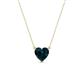 1 - Zaria 1.00 ct London Blue Topaz Heart Shape (6.00 mm) Solitaire Pendant Necklace 